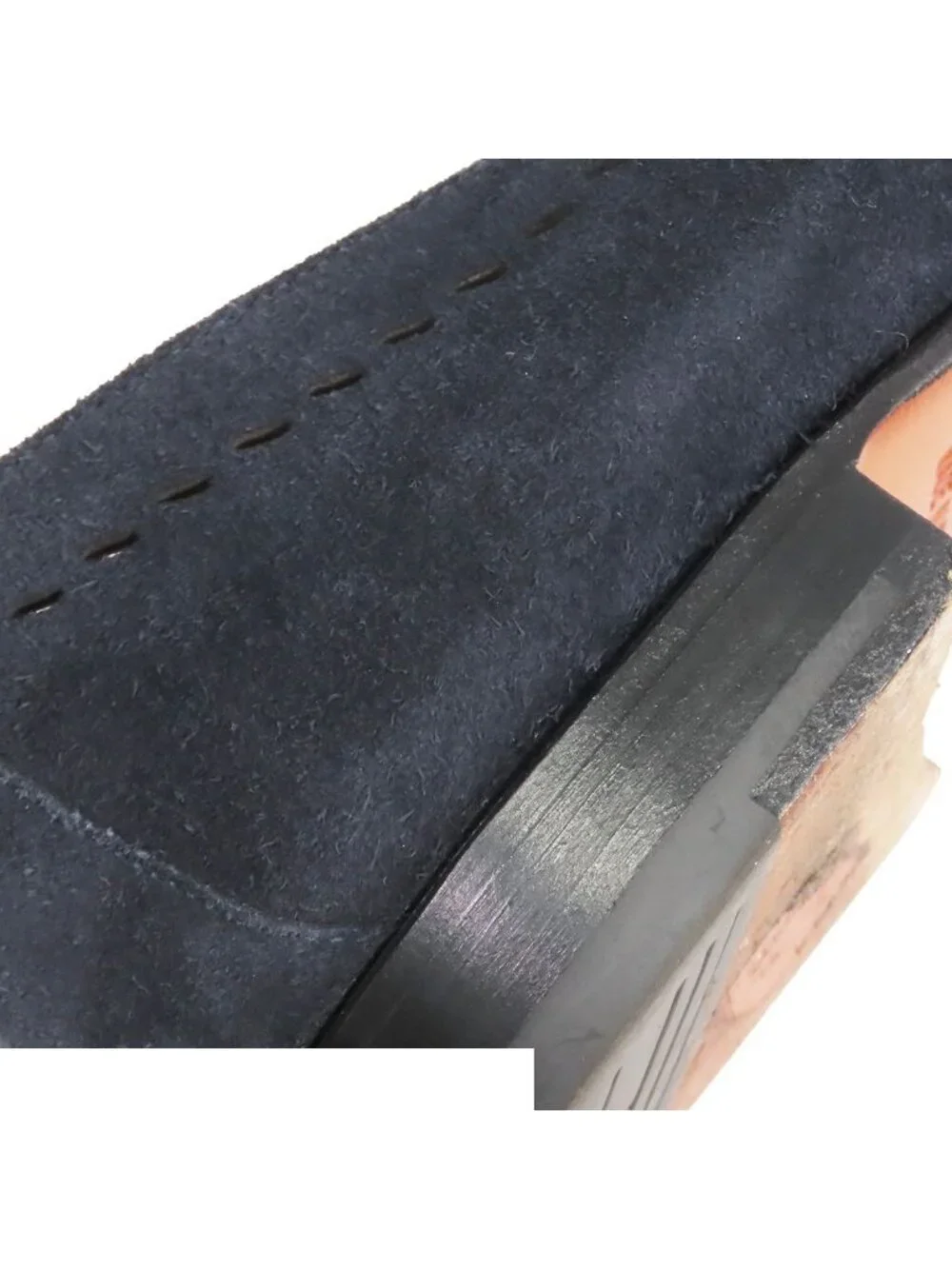 Hermes Slip on Navy Suede Perforated Loafers